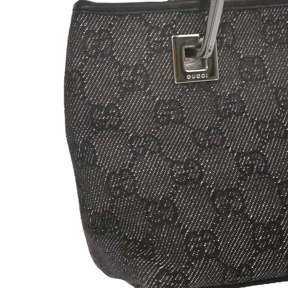 Gucci Black Canvas GG Tote Handbag