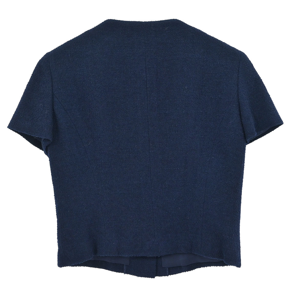 Chanel Single Breasted Jacket Navy #38