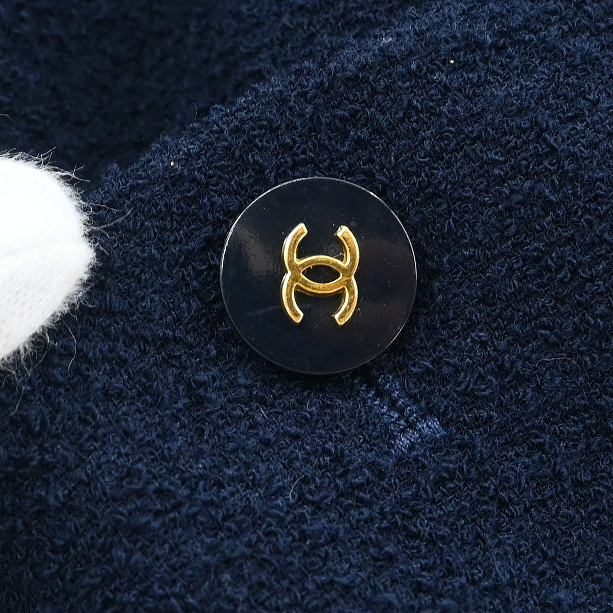 Chanel Single Breasted Jacket Navy #38