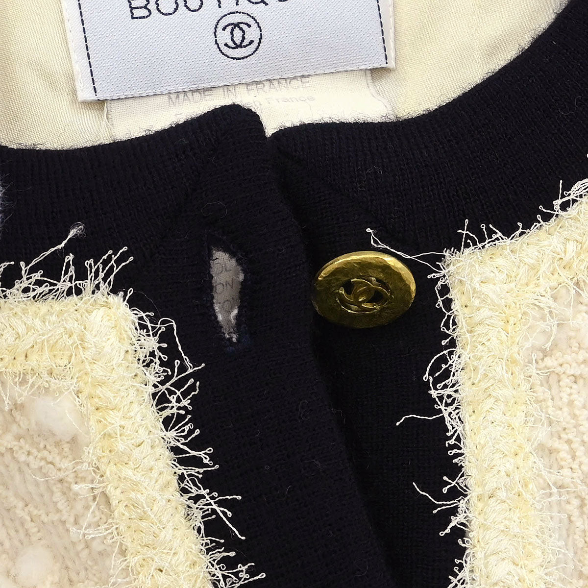Chanel Single Breasted Jacket White #40