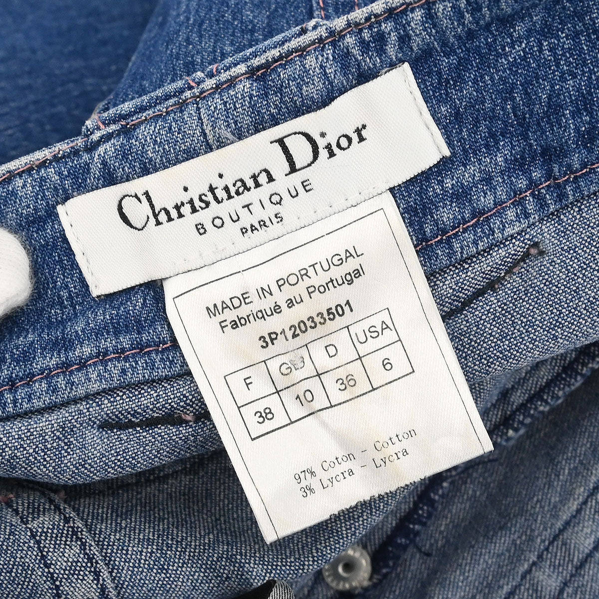 Christian Dior Denim Skirt Blue #38