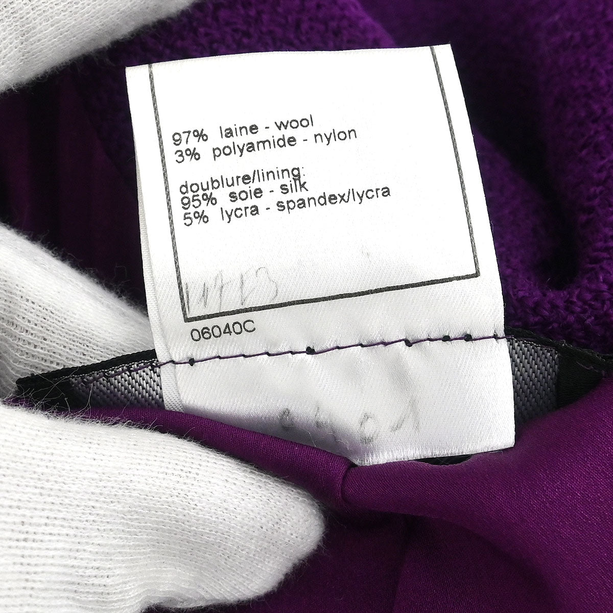 Chanel Single Breasted Jacket Purple #48