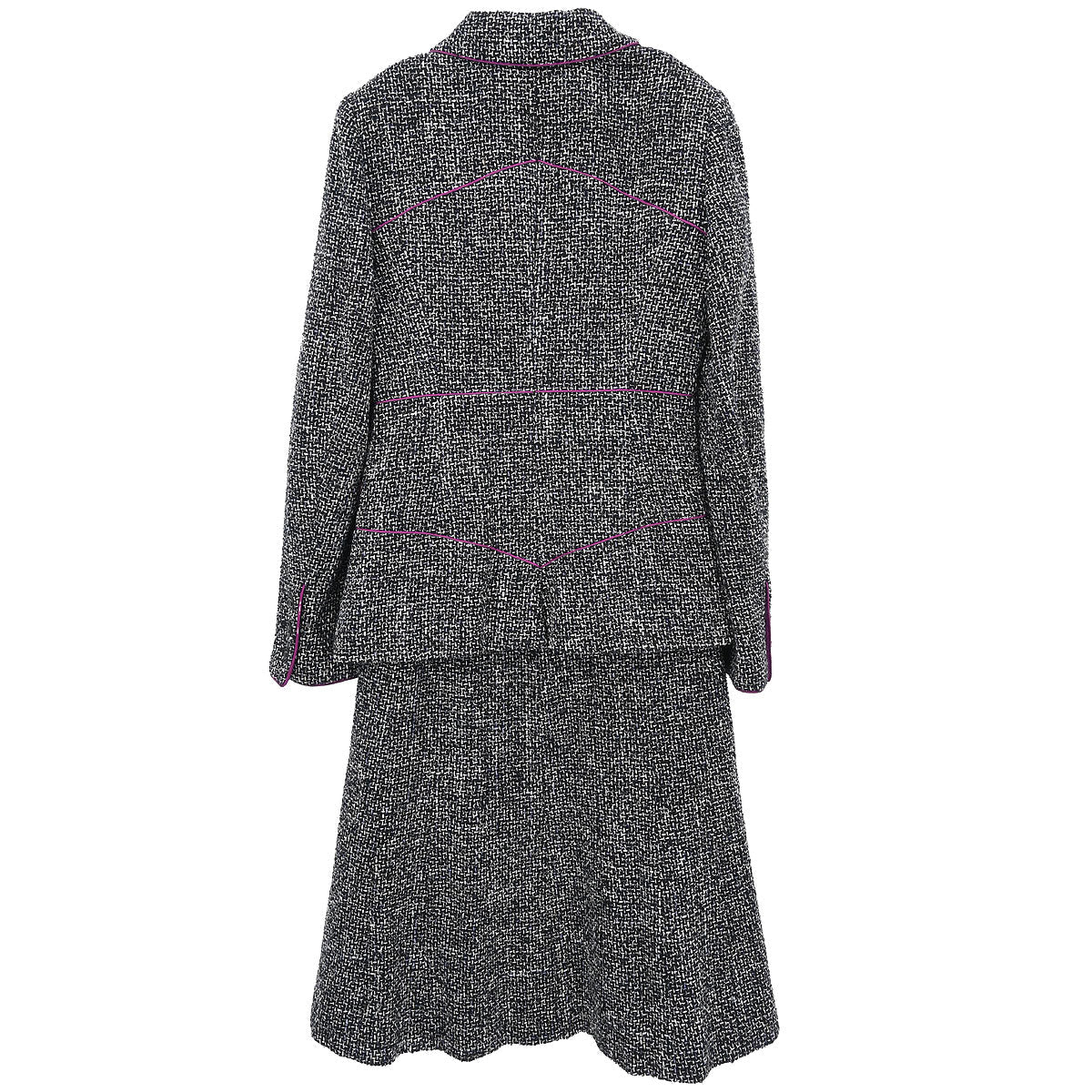 Chanel Setup Suit Jacket Skirt Black #38