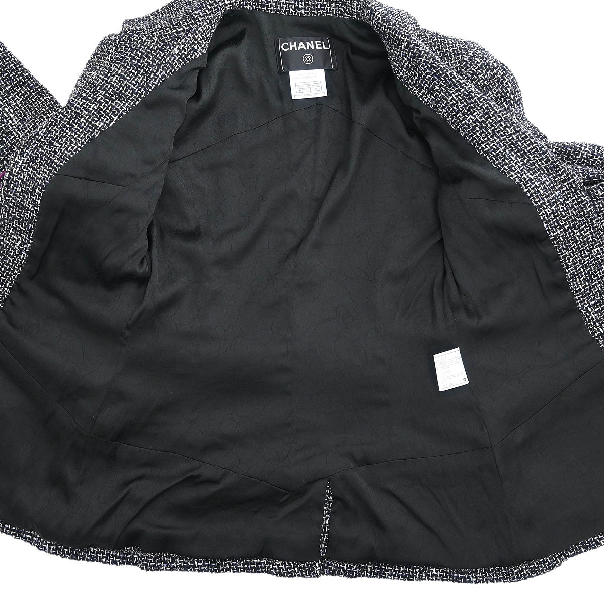 Chanel Setup Suit Jacket Skirt Black #38