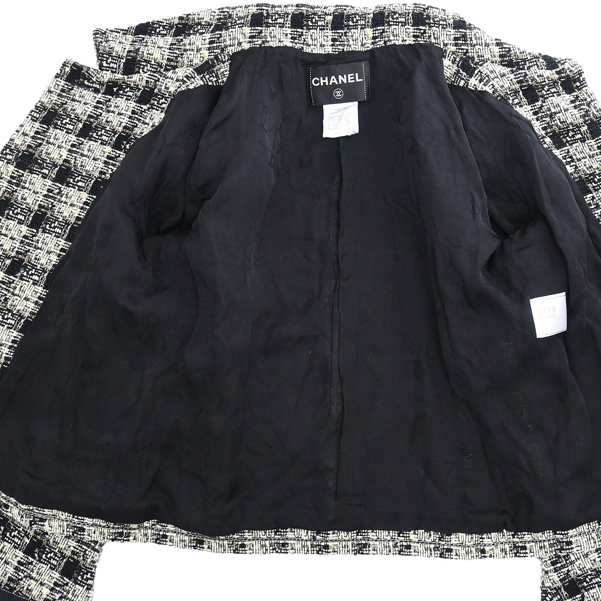 Chanel Single Breasted Jacket Black #38