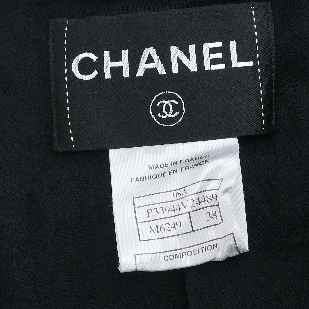 Chanel Single Breasted Jacket Black #38