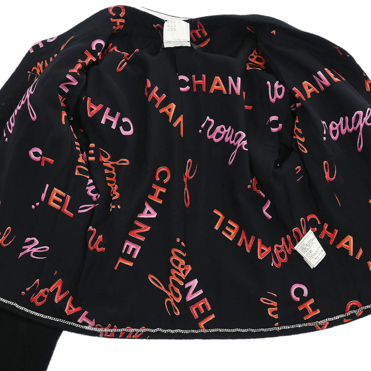 Chanel Setup Suit Jacket Skirt Black #38