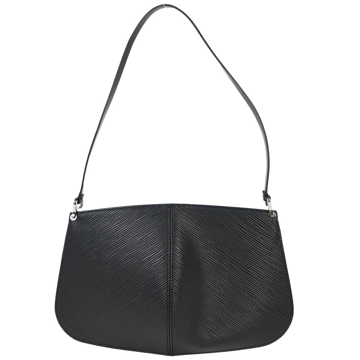 Louis Vuitton Black Epi Pochette Demi-lune Handbag M52622