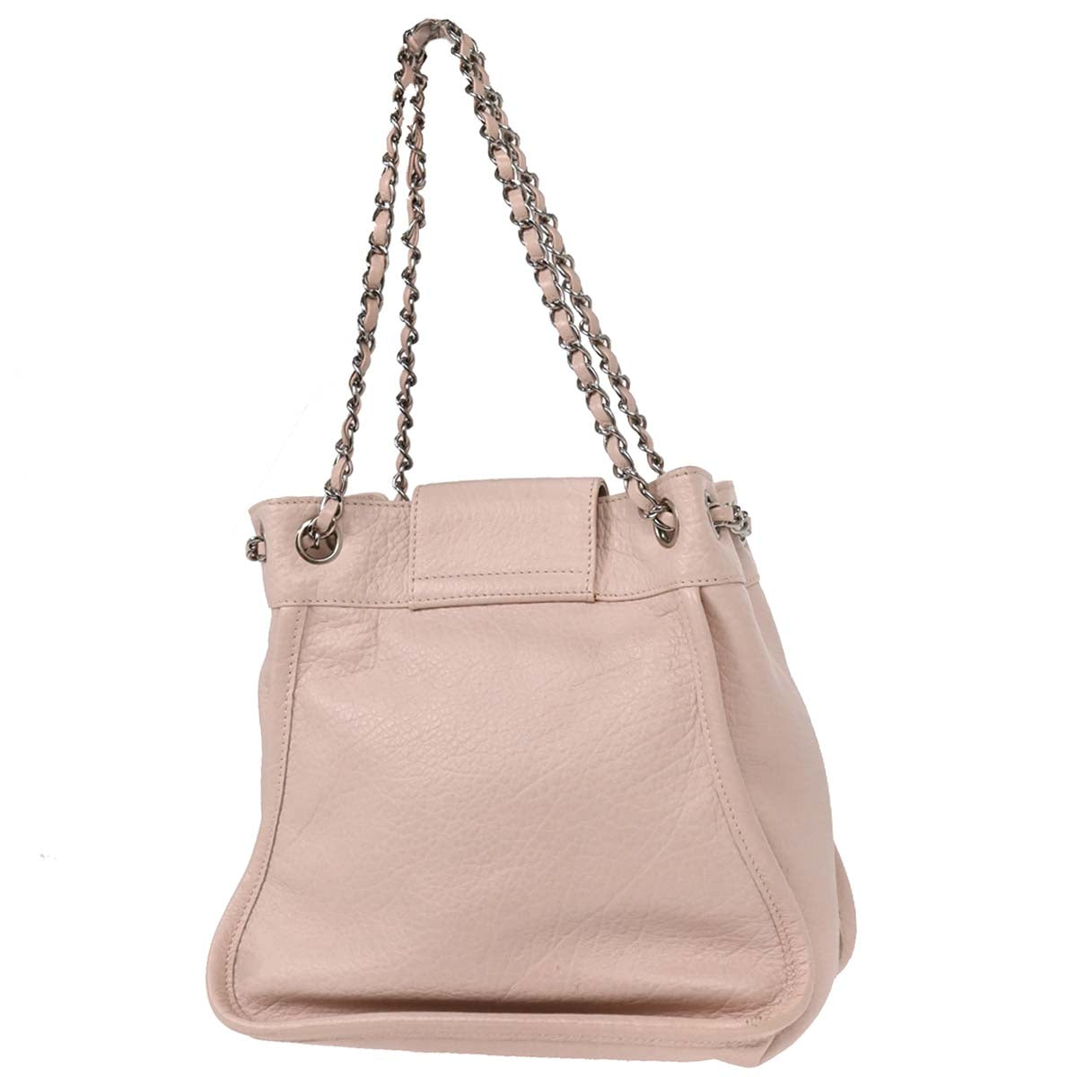 Chanel Light Pink Calfskin Mademoiselle Lock Shoulder Tote Bag