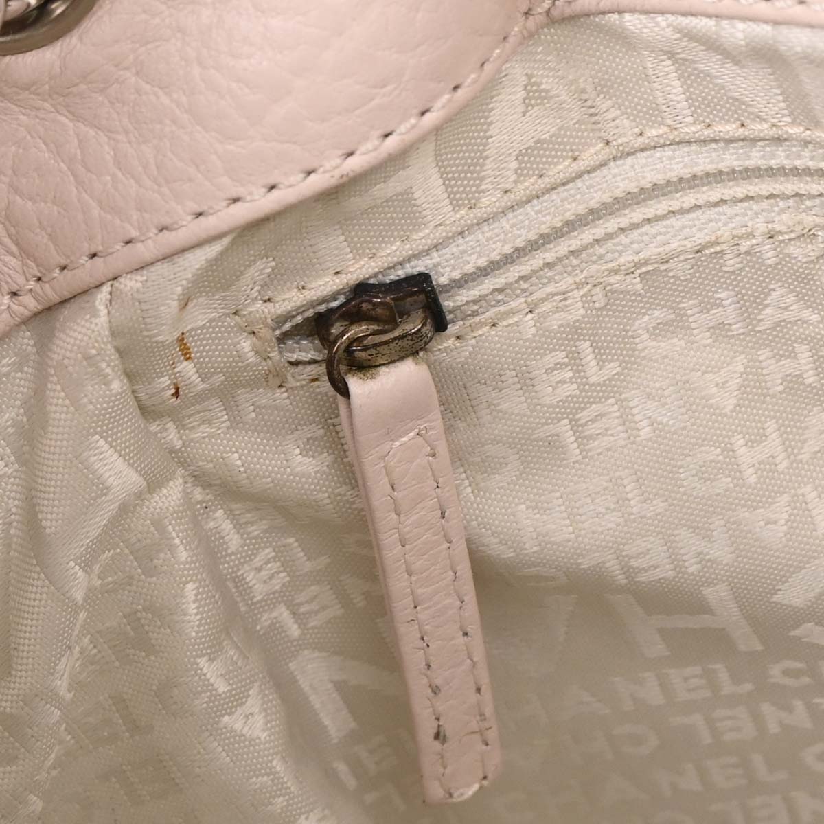 Chanel Light Pink Calfskin Mademoiselle Lock Shoulder Tote Bag
