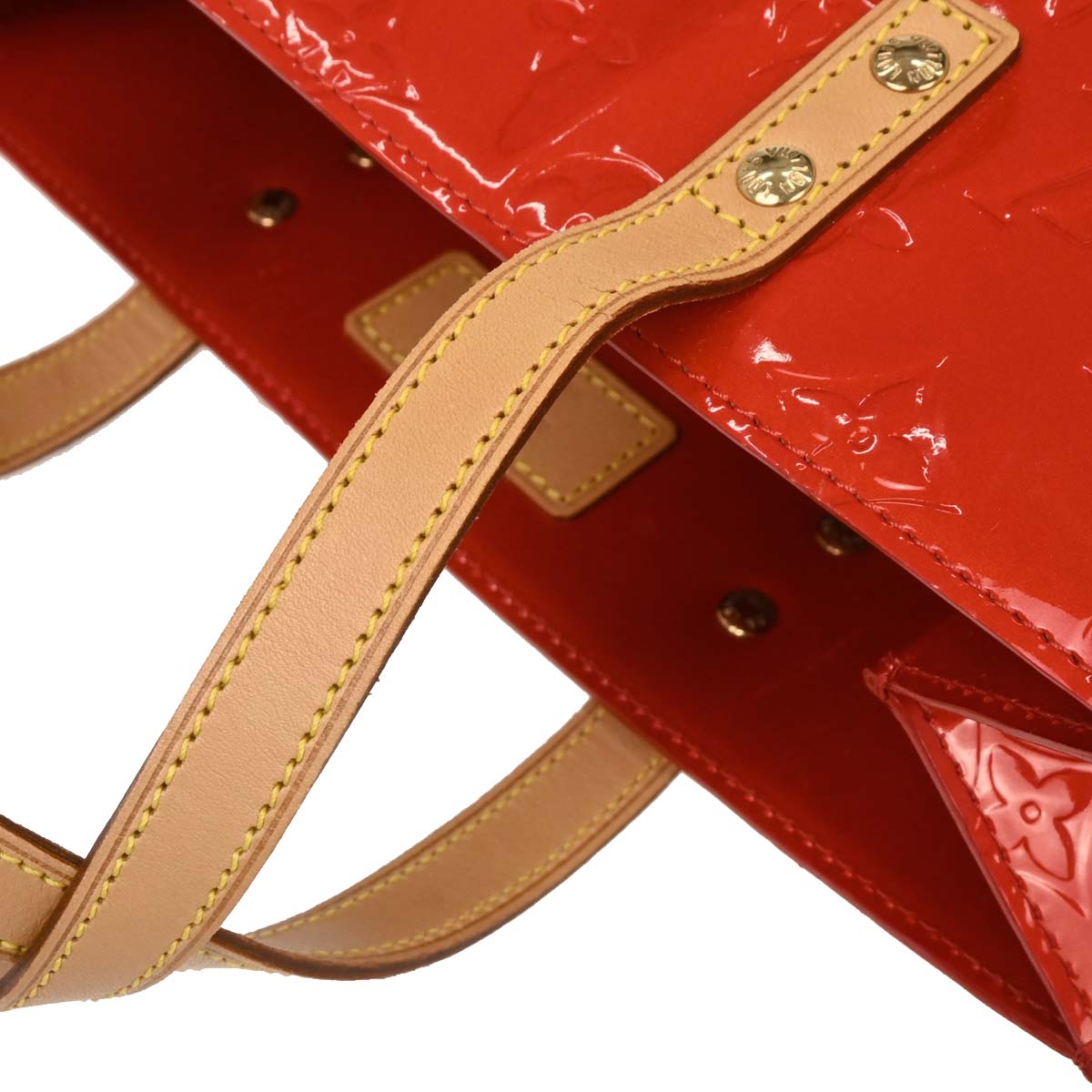 Louis Vuitton Red Vernis Reade MM Tote Handbag M91086