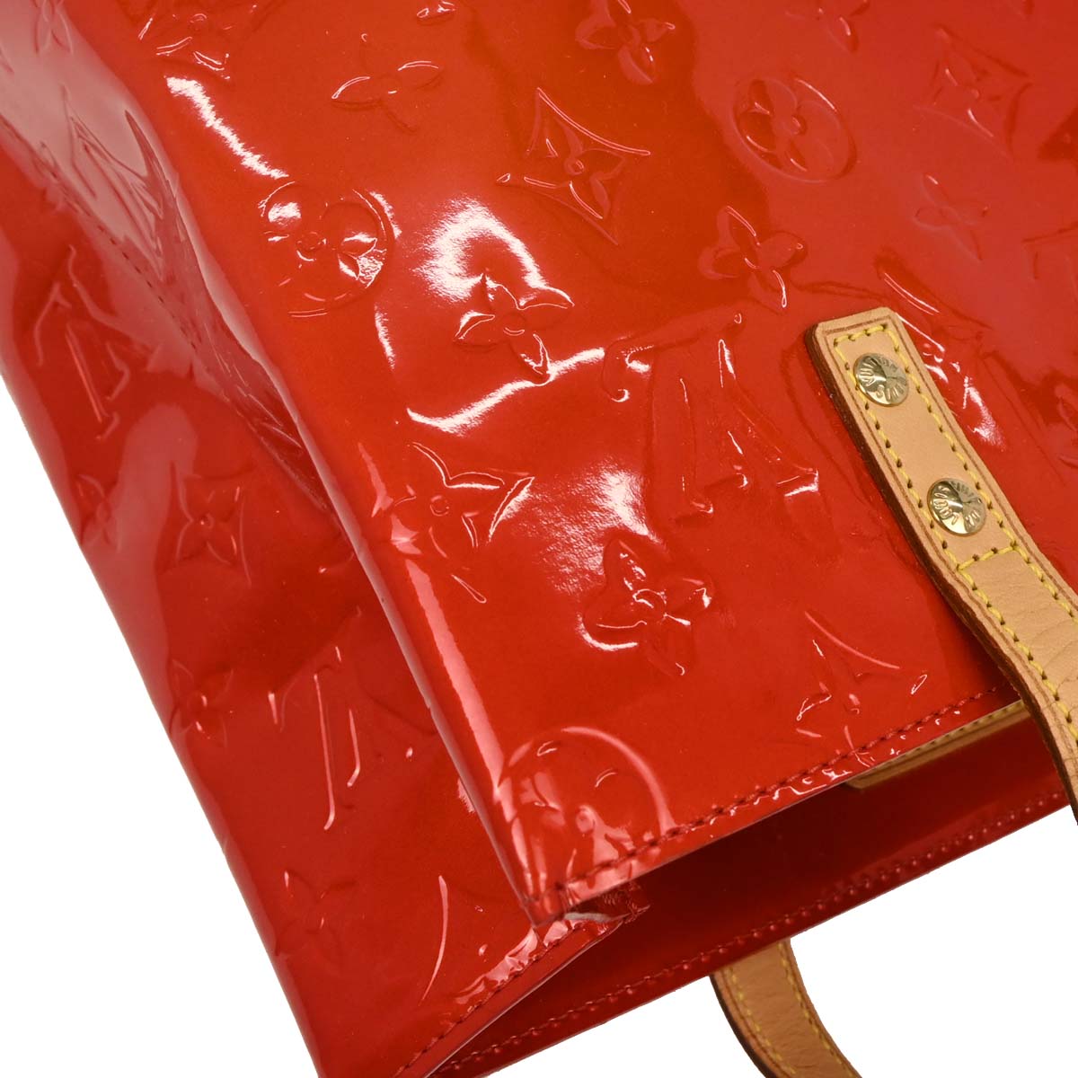 Louis Vuitton Red Vernis Reade MM Tote Handbag M91086