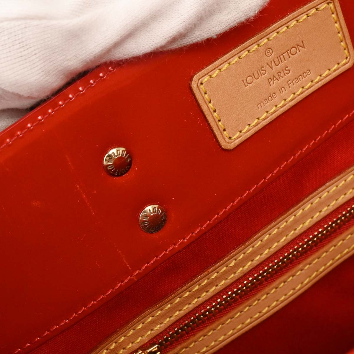 Louis Vuitton Red Vernis Reade MM Tote Handbag M91086