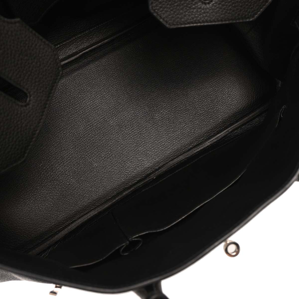 Hermes Black Taurillon Clemence Shoulder Birkin Handbag