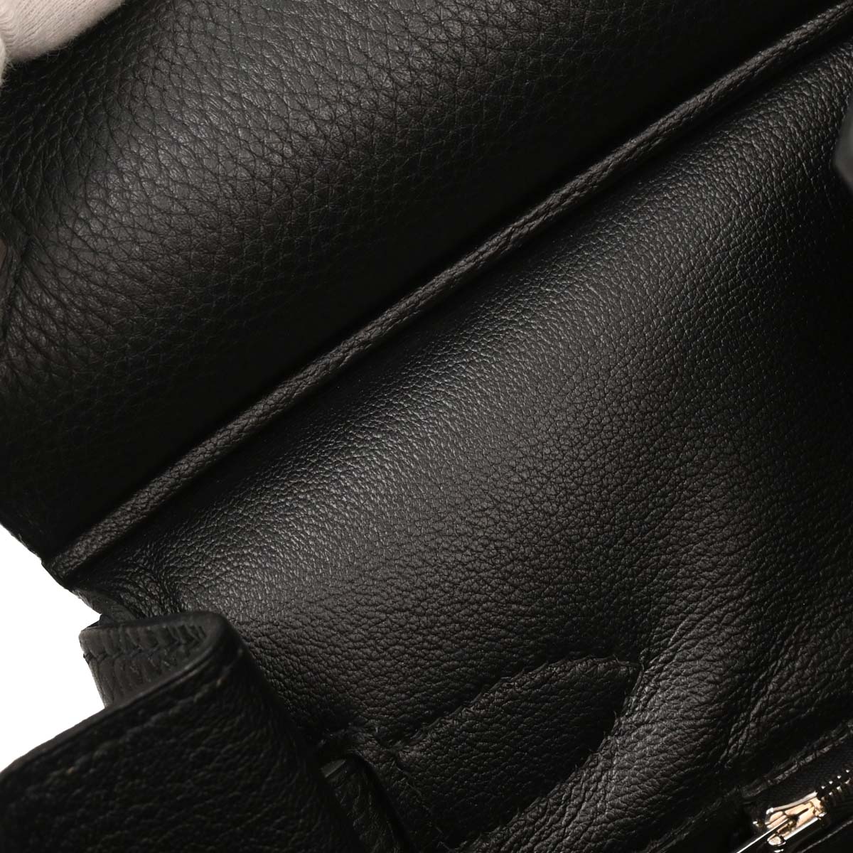 Hermes Black Taurillon Clemence Shoulder Birkin Handbag