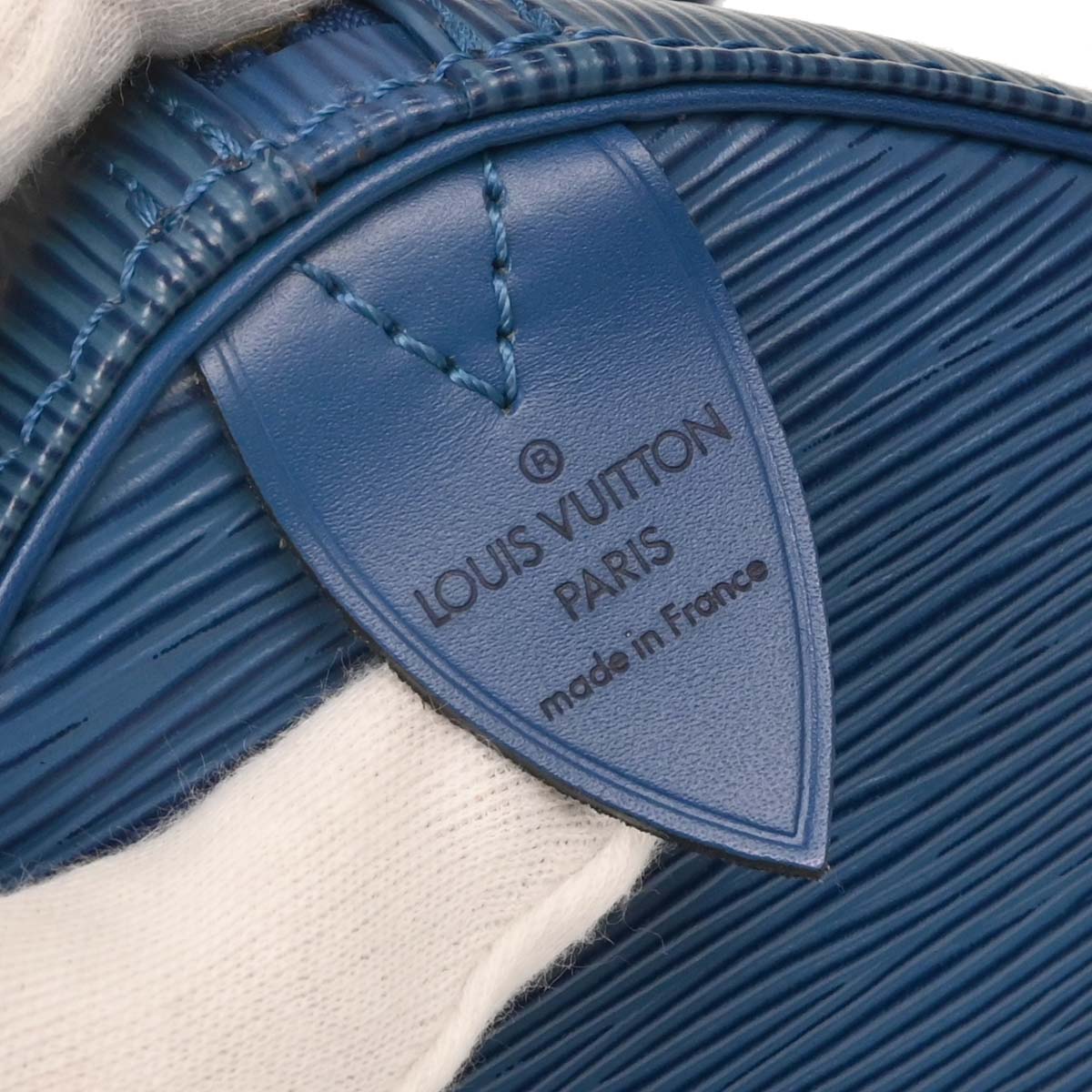 Louis Vuitton Blue Epi Speedy 30 Handbag M43005