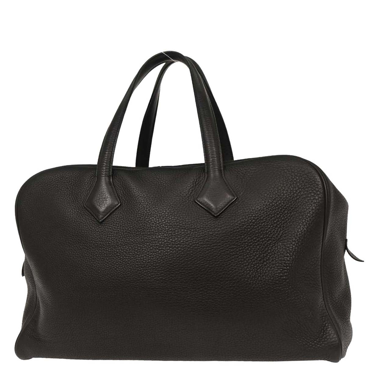 Hermes Black Taurillon Clemence Victoria 43 Handbag