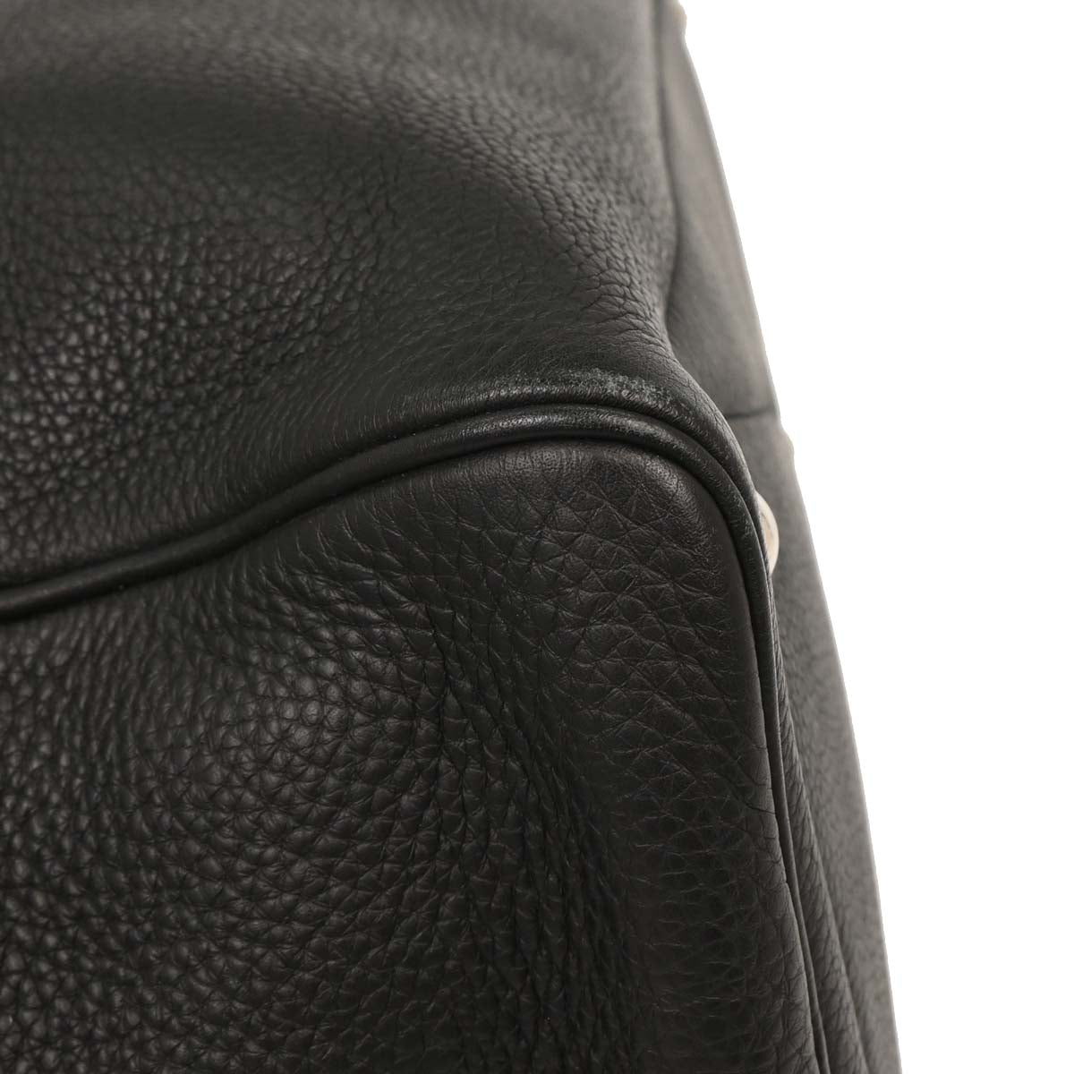 Hermes Black Taurillon Clemence Victoria 43 Handbag