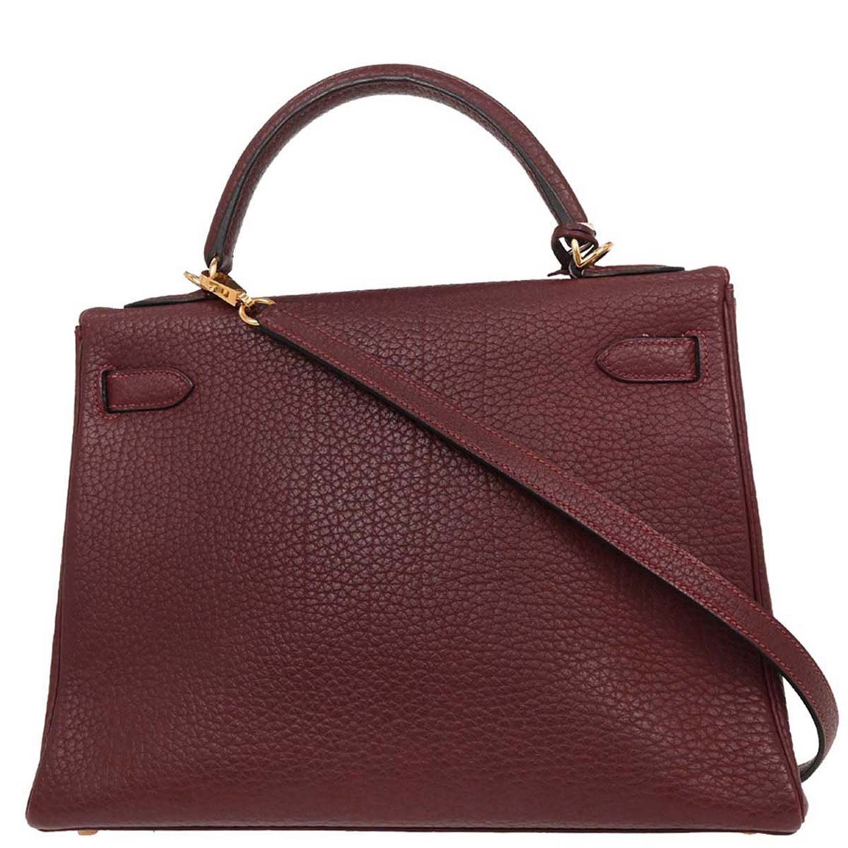 Hermes Bordeaux Fjord Kelly 32 Retourne 2way Shoulder Handbag