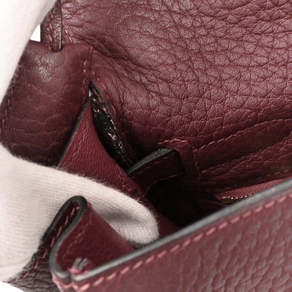 Hermes Bordeaux Fjord Kelly 32 Retourne 2way Shoulder Handbag