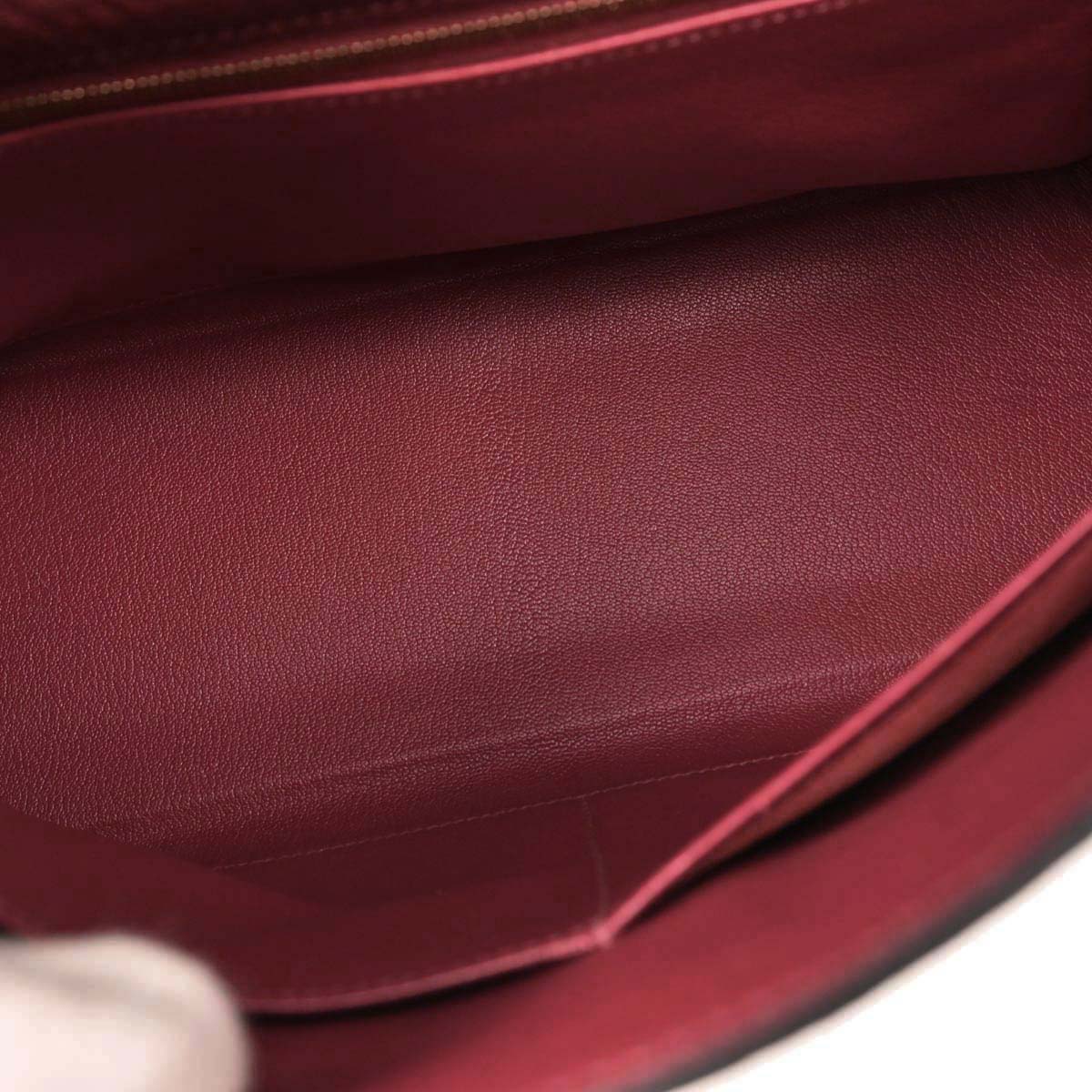 Hermes Bordeaux Fjord Kelly 32 Retourne 2way Shoulder Handbag