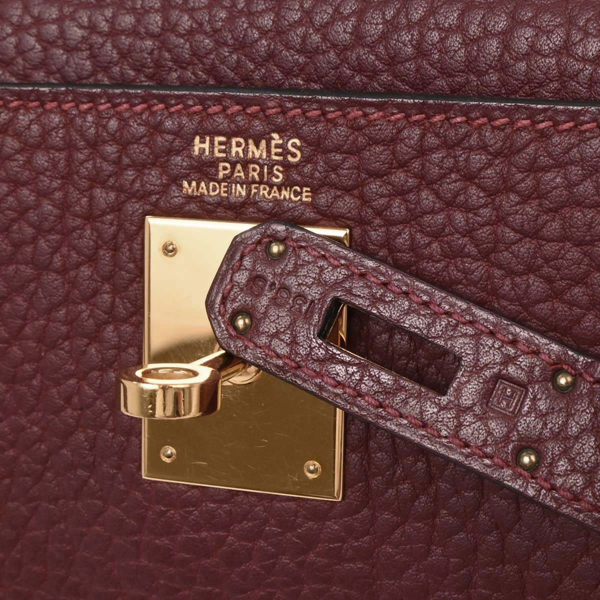 Hermes Bordeaux Fjord Kelly 32 Retourne 2way Shoulder Handbag
