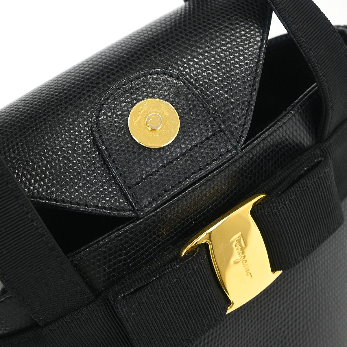 Salvatore Ferragamo Black Vara Bow Handbag