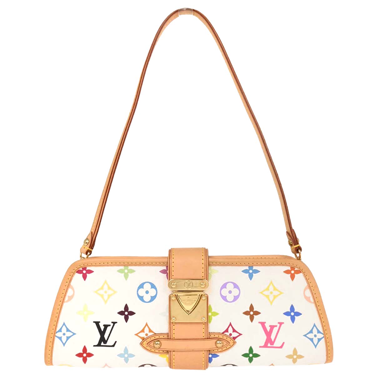 Louis Vuitton White Multicolor Shirley Handbag M40049