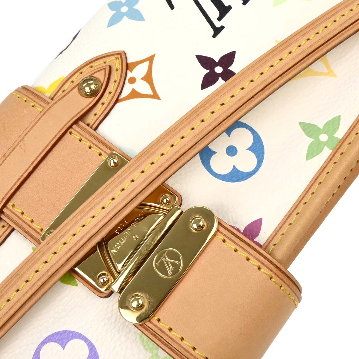Louis Vuitton White Multicolor Shirley Handbag M40049