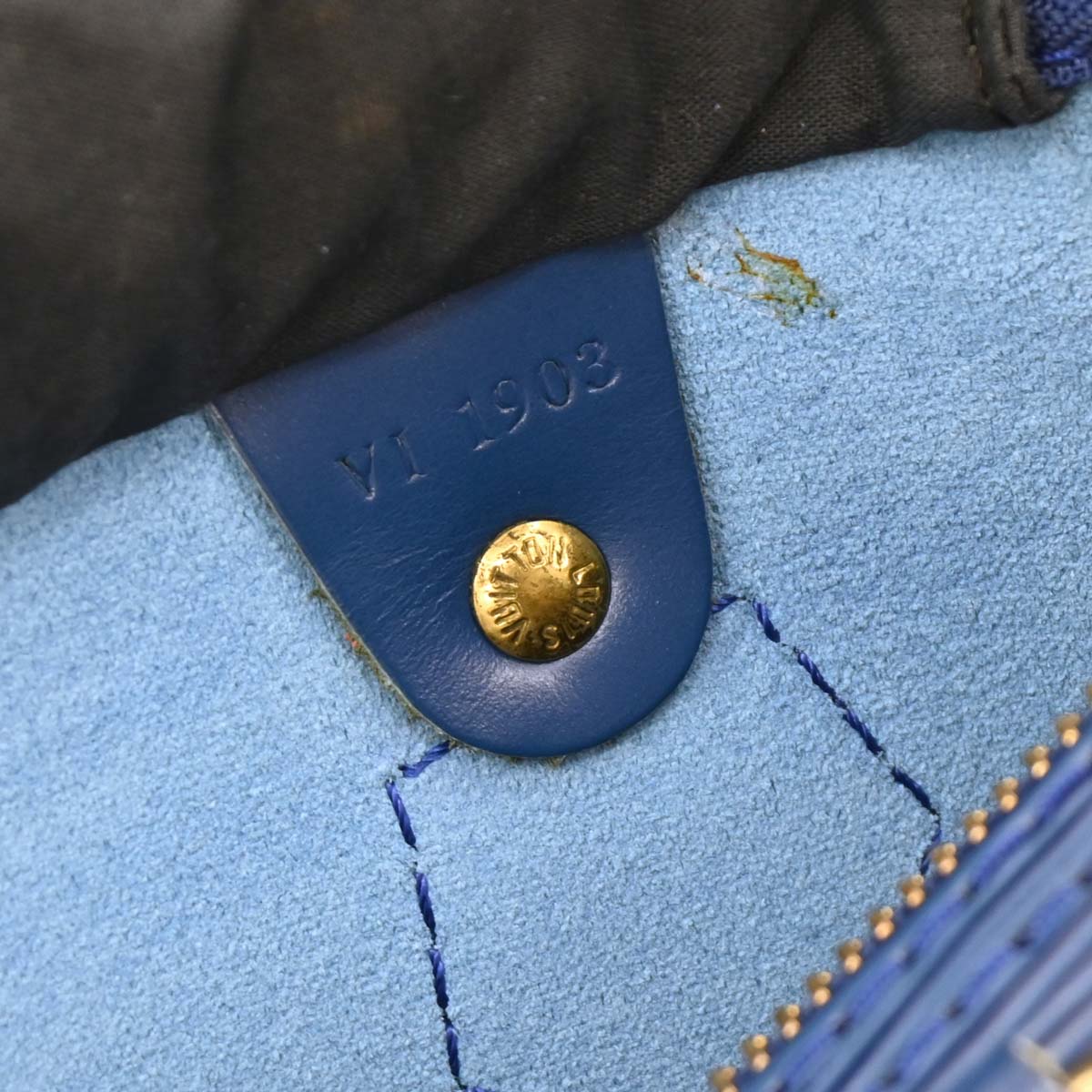Louis Vuitton Blue Epi Speedy 25 Handbag M43015