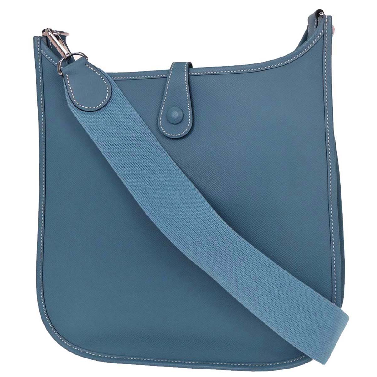 Hermes Blue Jean Epsom Evelyne 1 PM Shoulder Bag