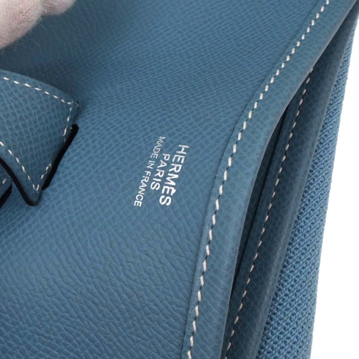 Hermes Blue Jean Epsom Evelyne 1 PM Shoulder Bag