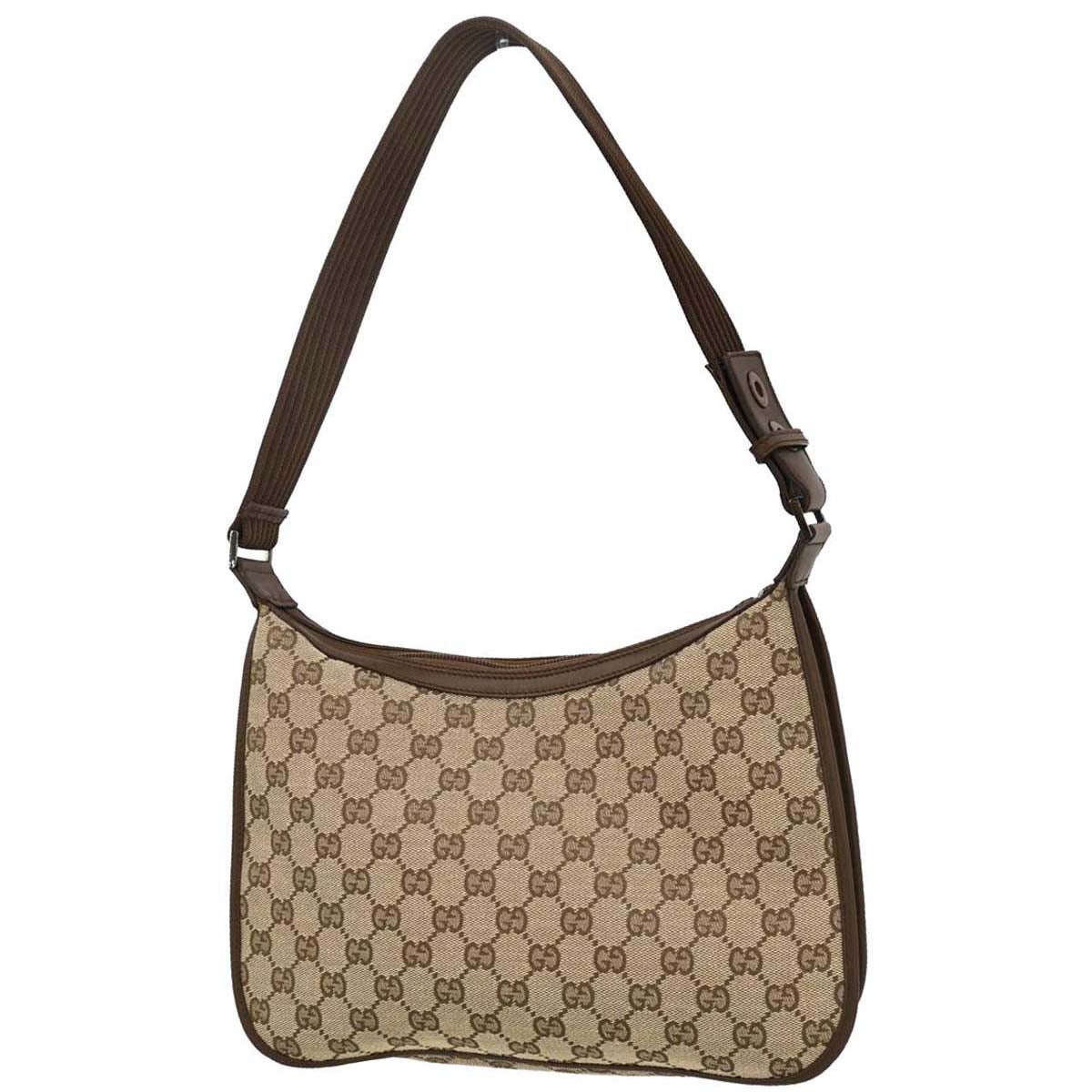 Gucci Beige Canvas GG Hobo Handbag