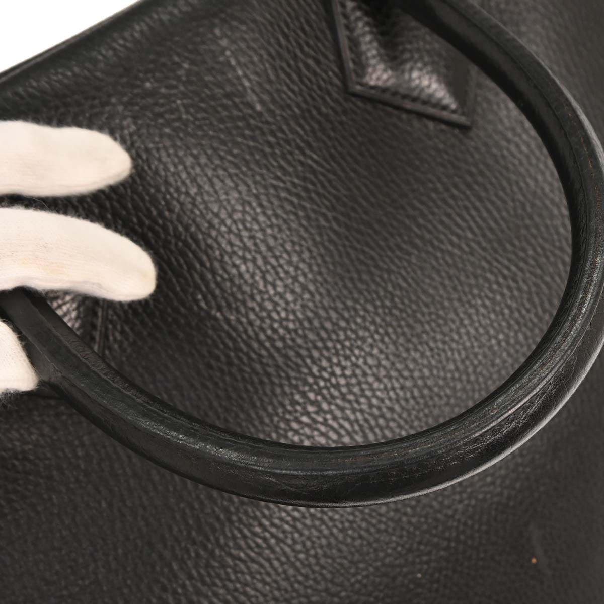 Hermes Black Ardennes Plume 45 Duffle Handbag