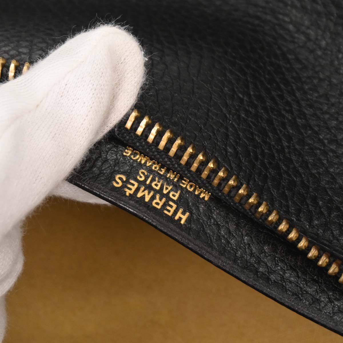 Hermes Black Ardennes Plume 45 Duffle Handbag