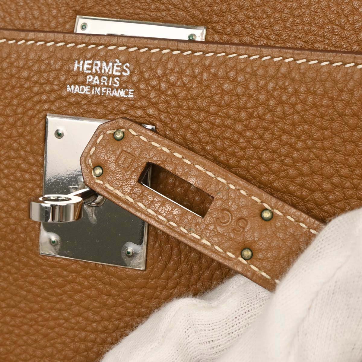 Hermes Gold Togo Kelly 32 Sellier 2way Handbag