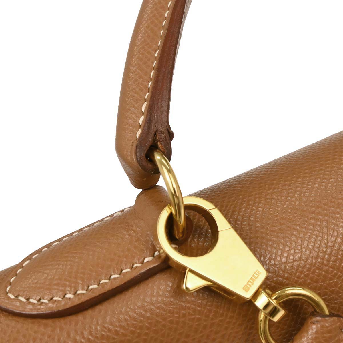 Hermes Gold Courchevel Kelly 32 Sellier Handbag