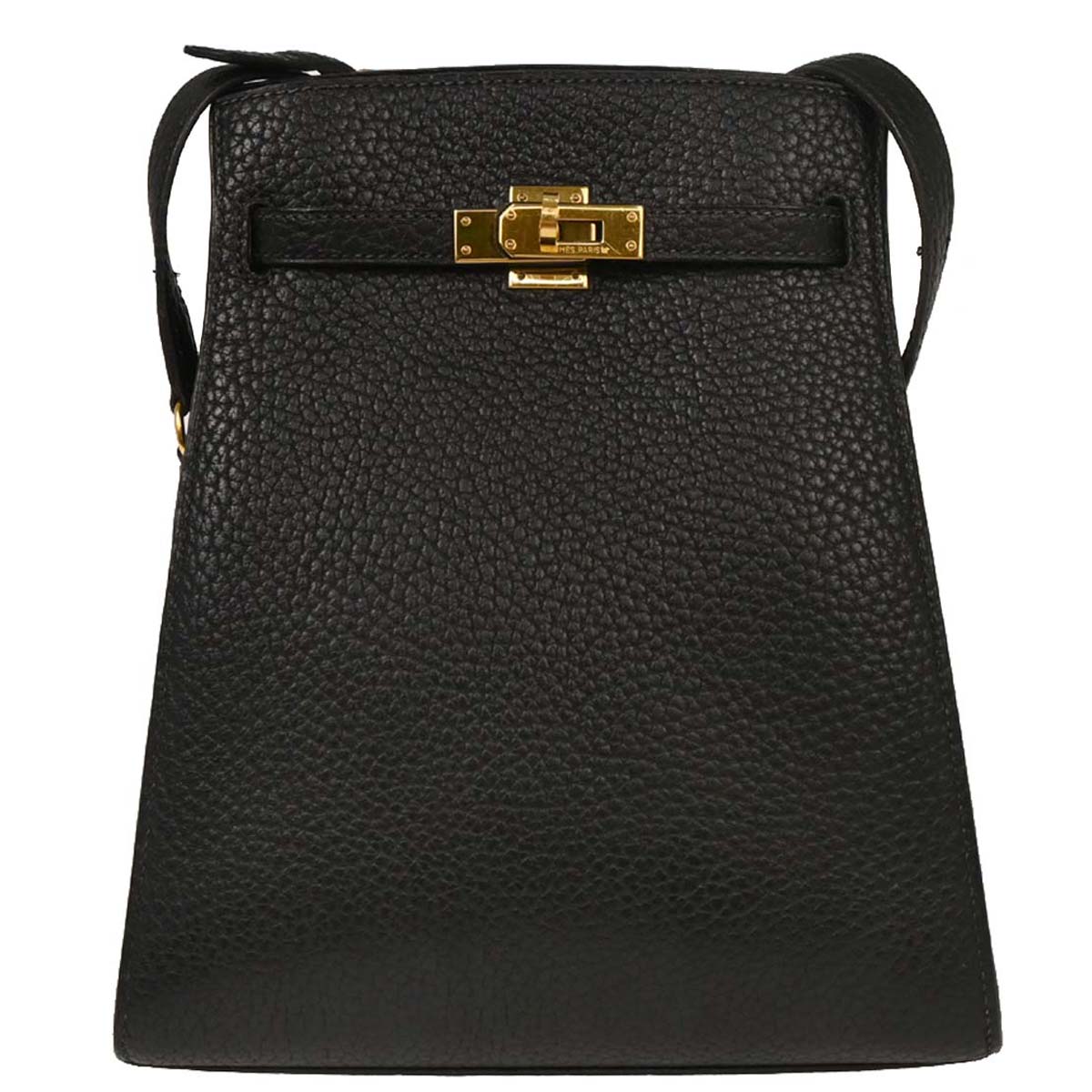 Hermes Black Fjord Kelly Sport PM Shoulder Bag