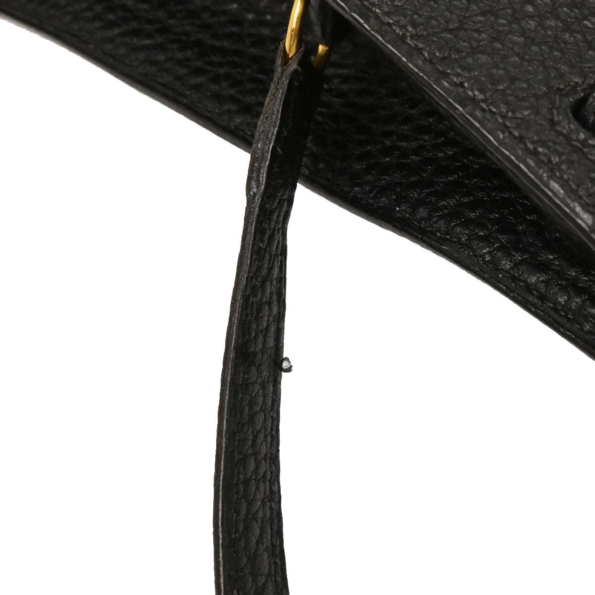Hermes Black Fjord Kelly Sport PM Shoulder Bag