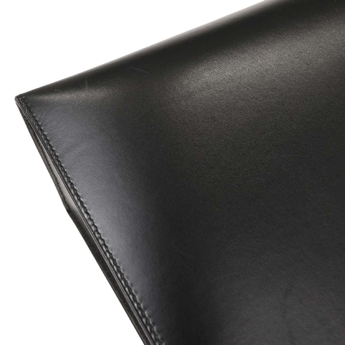 Hermes Black Box Calf Kelly 32 Sellier Handbag