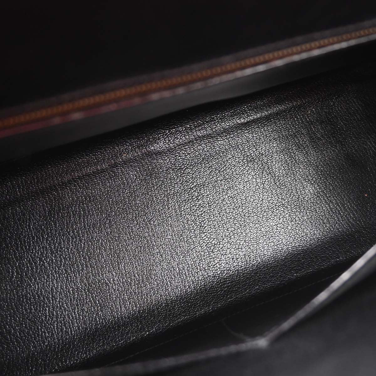 Hermes Black Box Calf Kelly 32 Sellier Handbag