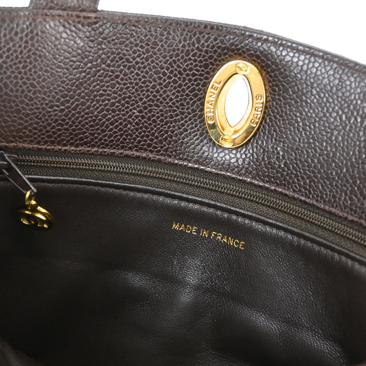 Chanel 1994-1996 Brown Calfskin Tote Handbag