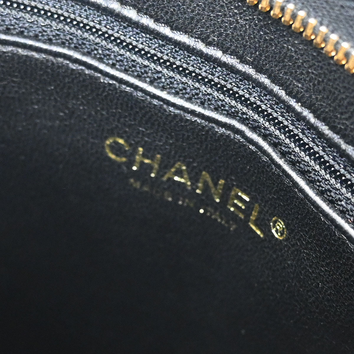 Chanel 2005-2006 Black Caviar Medallion Tote Handbag