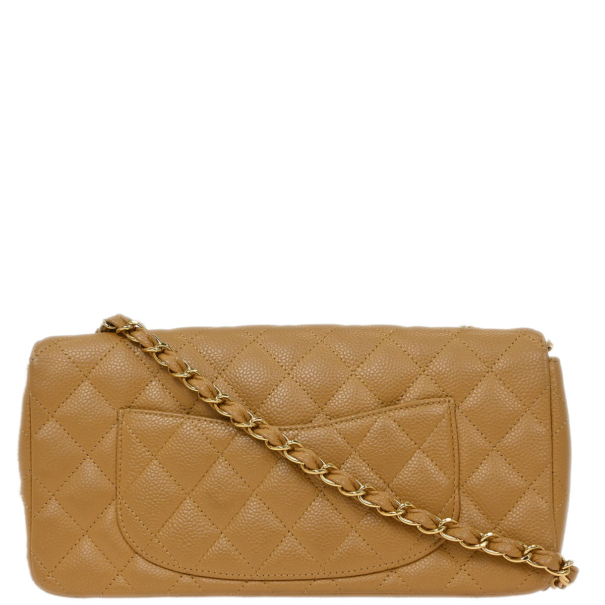 Chanel 2006-2008 Beige Caviar East West Shoulder Bag