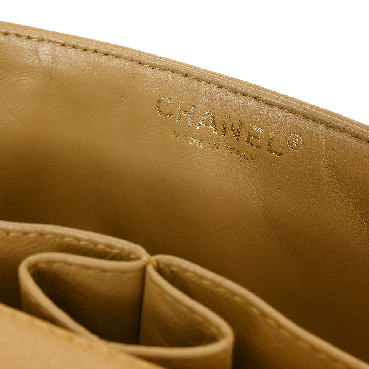 Chanel 2006-2008 Beige Caviar East West Shoulder Bag
