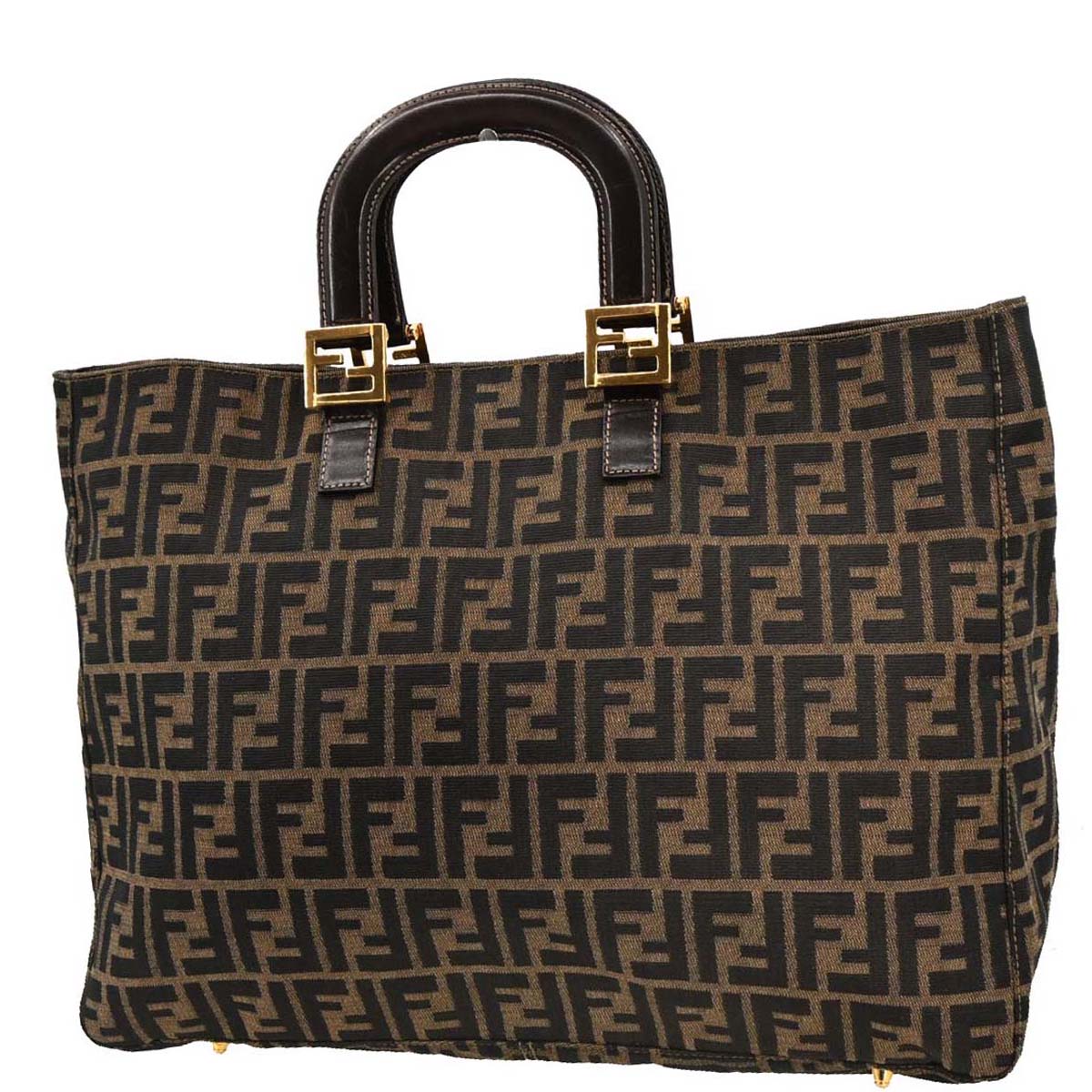 Fendi Brown Zucca Tote Handbag