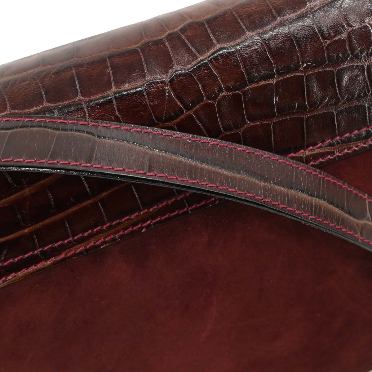 Salvatore Ferragamo Brown Suede Leather Gancini Shoulder Bag