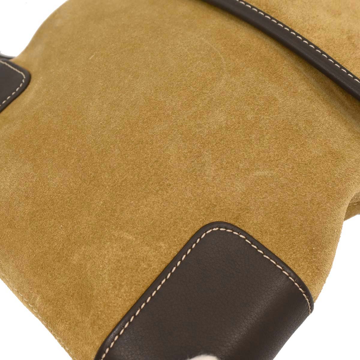 Loewe Beige Suede Shoulder Bag