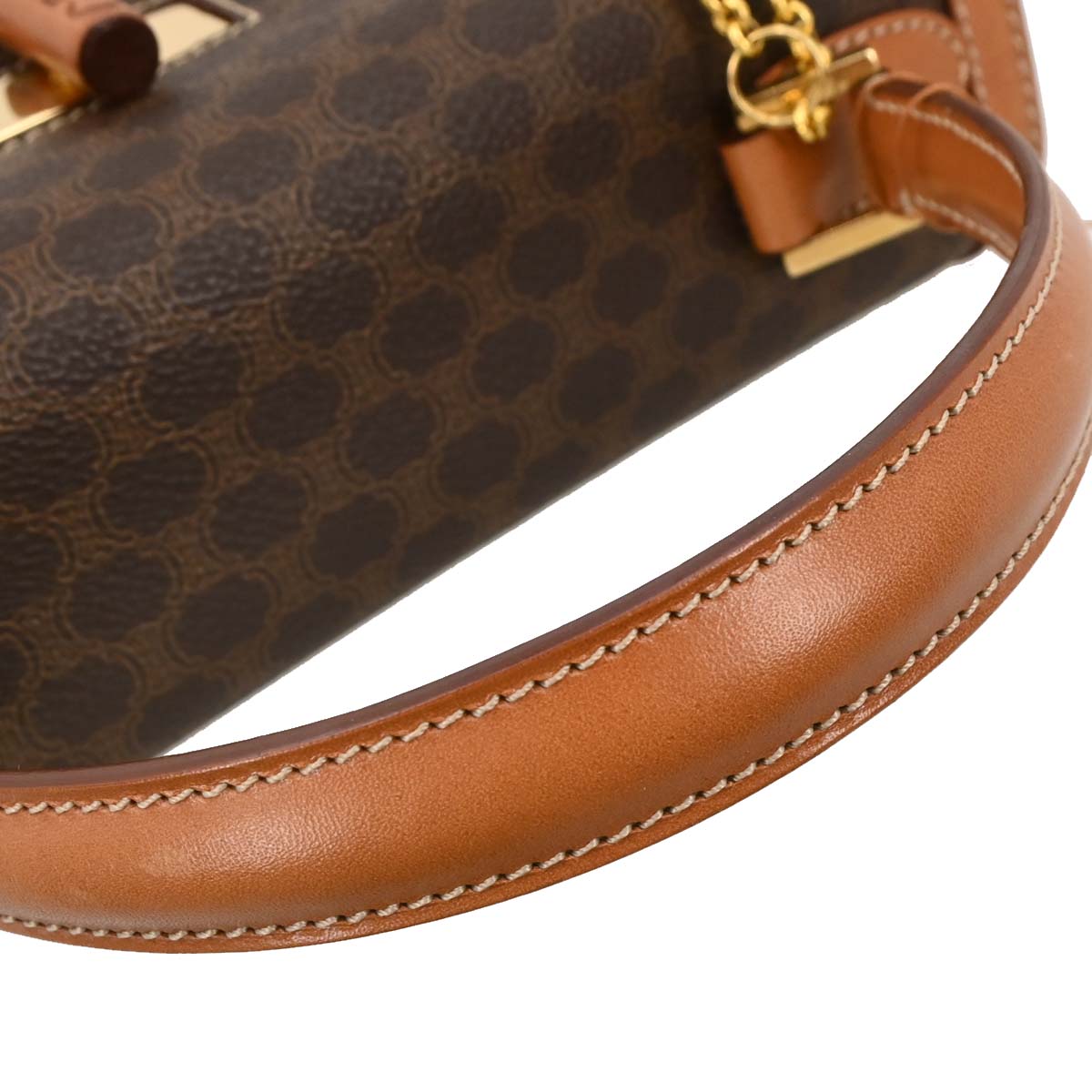 Celine Brown Macadam 2way Shoulder Handbag