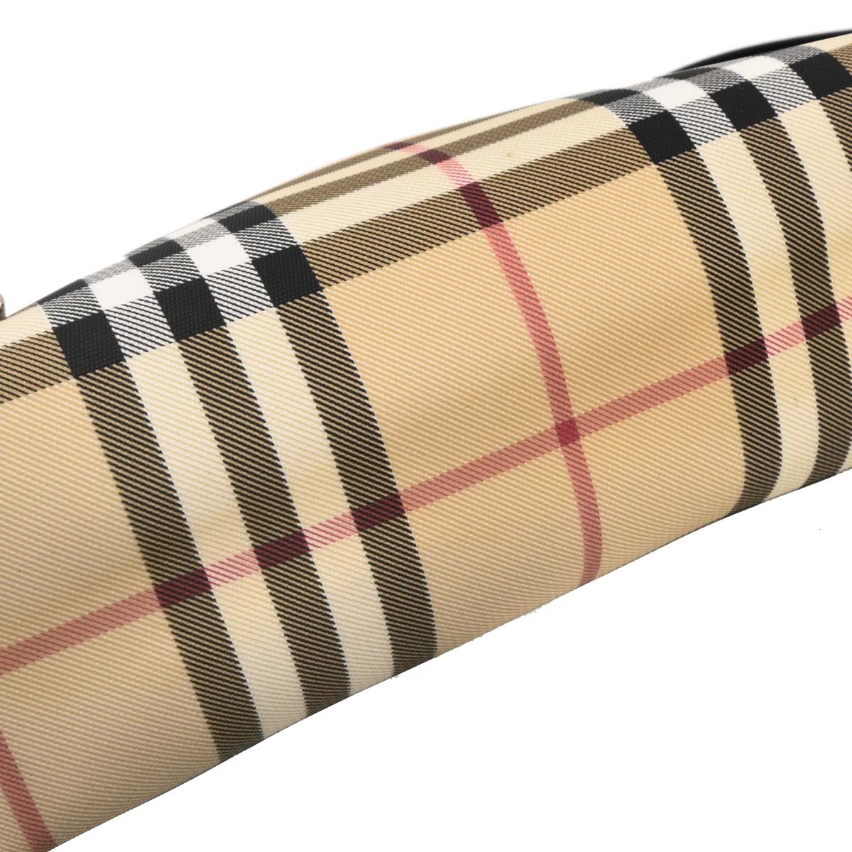 Burberry Beige Black PVC Burberry Check Handbag